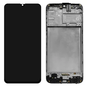   Samsung Galaxy M21 / M30s LCD + érintőpanel kerettel, fekete, gyári, SM-M215, SM-M307