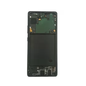   Samsung Galaxy A71 5G LCD + érintőpanel kerettel, fekete, gyári, SM-A716