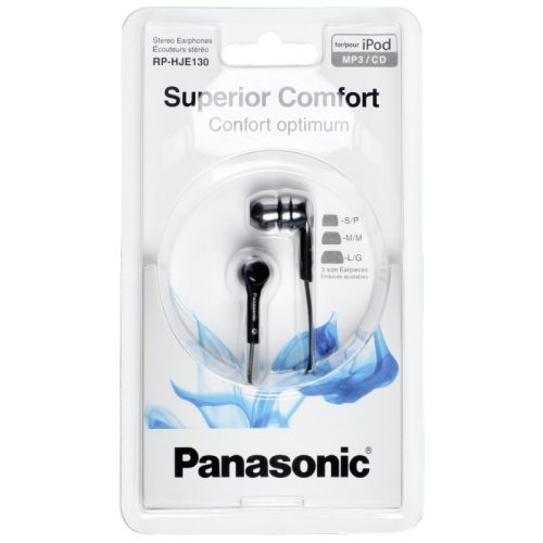 Panasonic RP-HJE130 fekete gyári csomagolt stereo headset