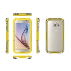Samsung G925 Galaxy S6 Edge sárga vízálló tok