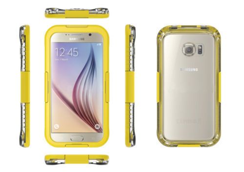 Samsung G925 Galaxy S6 Edge sárga vízálló tok