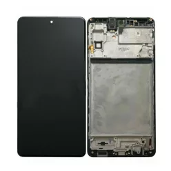   Samsung Galaxy M51 LCD + érintőpanel kerettel, fekete, gyári, SM-M515