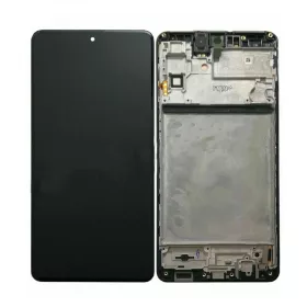   Samsung Galaxy M51 LCD + érintőpanel kerettel, fekete, gyári, SM-M515