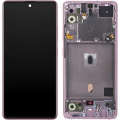   Samsung Galaxy A51 5G LCD + érintőpanel pink kerettel, pink, gyári, SM-A516