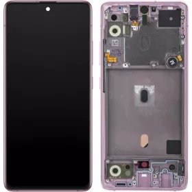   Samsung Galaxy A51 5G LCD + érintőpanel pink kerettel, pink, gyári, SM-A516