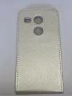 LG Google Nexus 5X fehér szilikon keretes vékony flip tok