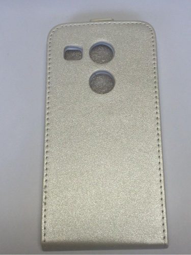 LG Google Nexus 5X fehér szilikon keretes vékony flip tok