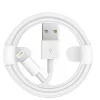 Apple iPhone 8pin adatkábel, gyári, 1M, fehér, MUQW3 (CSOMAGOLÁS NÉLKÜLI)