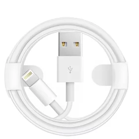   Apple iPhone 8pin adatkábel, gyári, 1M, fehér, MUQW3 (CSOMAGOLÁS NÉLKÜLI)
