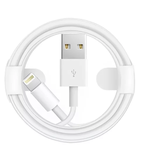 Apple iPhone 8pin adatkábel, gyári, 1M, fehér, MUQW3 (CSOMAGOLÁS NÉLKÜLI)