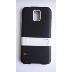  Samsung G900 Galaxy S5 fekete-fehér kitámasztható hátlap tok