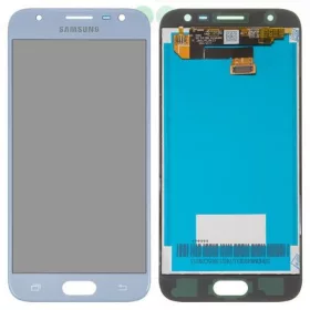   Samsung Galaxy J3 2017 LCD + érintőpanel, ezüstös kék, gyári, SM-J330