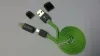 Micro USB adatkábel iPhone 8pin átalakítóval, zöld, TiPX