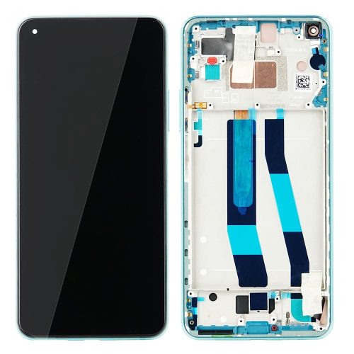 Xiaomi Mi 11 Lite 5G gyári LCD + érintőpanel zöld kerettel