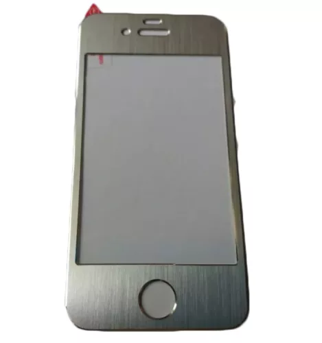 iPhone 4 4G 4S ezüst színű 0,3mm előlapi üvegfólia