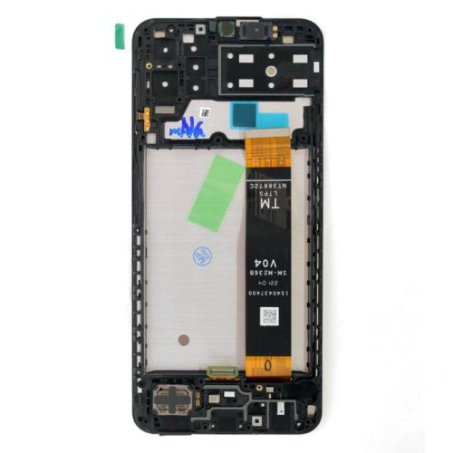 Samsung Galaxy A13 4G LCD+érintőpanel kerettel, gyári, fekete, SM-A135F