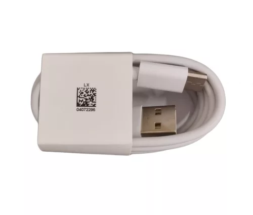 Huawei Type-C adatkábel, gyári, 1M, 3A, fehér (CSOMAGOLÁS NÉLKÜLI)
