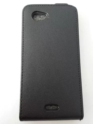 Sony Xperia J ST26I fekete szilikon keretes vékony flip tok