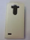 LG G3 Mini G3S D722 fehér szilikon keretes vékony flip tok