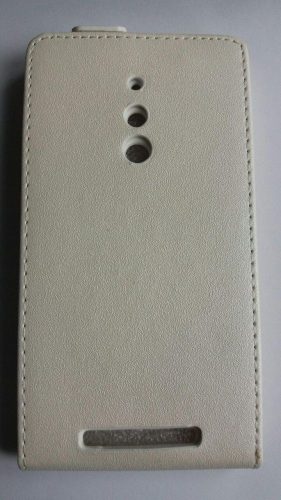 Nokia Lumia 830 fehér szilikon keretes vékony flip tok