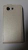 Sony Xperia Z3 Compact D5803 fehér szilikon keretes vékony flip tok