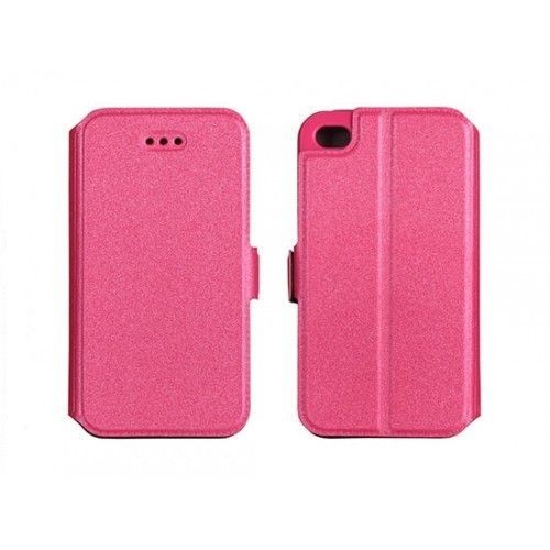 HTC One M8 rózsaszín pink szilikon keretes könyvtok
