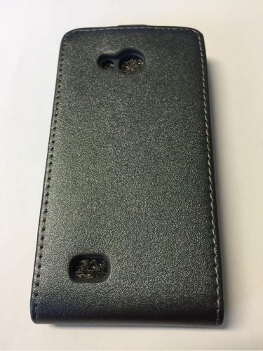 LG Joy H220 grafit szürke szilikon keretes vékony flip tok