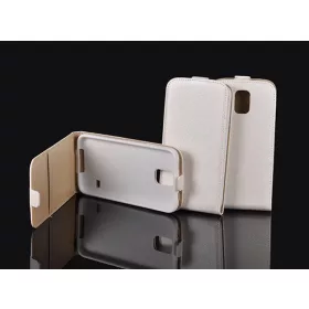   LG G4C H525F Magna H500F fehér szilikon keretes vékony flip tok