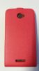 Sony Xperia E4 E2105 piros szilikon keretes vékony flip tok