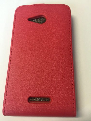 Sony Xperia E4G E2003 piros szilikon keretes vékony flip tok