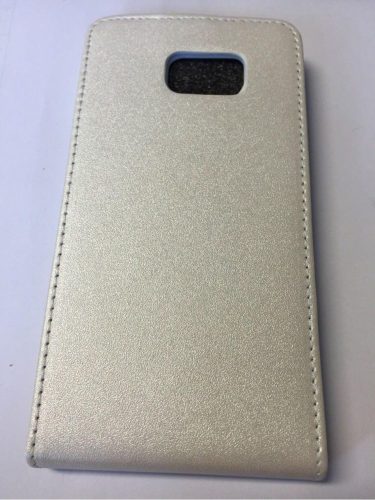 Samsung N920 Galaxy Note 5 fehér szilikon keretes vékony flip tok