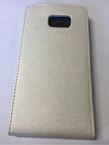Samsung N920 Galaxy Note 5 fehér szilikon keretes vékony flip tok