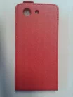 Sony Xperia Z3 Compact D5803 piros szilikon keretes vékony flip tok