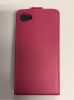 Sony Xperia Z5 Compact pink szilikon keretes vékony flip tok