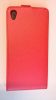 Sony Xperia Z5 Premium E6853 piros szilikon keretes vékony flip tok