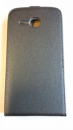 Huawei Y600 grafitszürke szilikon keretes vékony flip tok