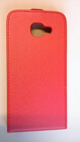 Samsung A710 Galaxy A7 2016 piros szilikon keretes vékony flip tok