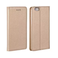   Huawei Nova Plus telefon tok, könyvtok, oldalra nyíló tok, mágnesesen záródó, arany, Smart Magnet