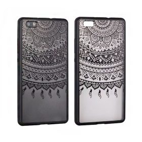  Lace Samsung G955 Galaxy S8 Plus fekete mandala mintás hátlaptok