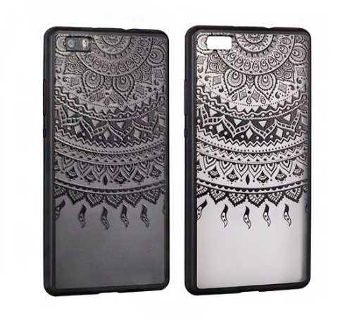 Lace Samsung G955 Galaxy S8 Plus fekete mandala mintás hátlaptok