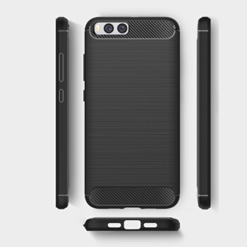 Carbon Fiber Xiaomi Mi 6 fekete szilikon tok