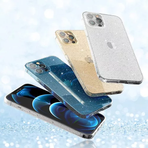 Samsung Galaxy A13 5G/ A04s szilikon tok, hátlap tok, TPU tok, átlátszó, ezüst csillámos, SM-A136,SM-A047 Crystal Glitter