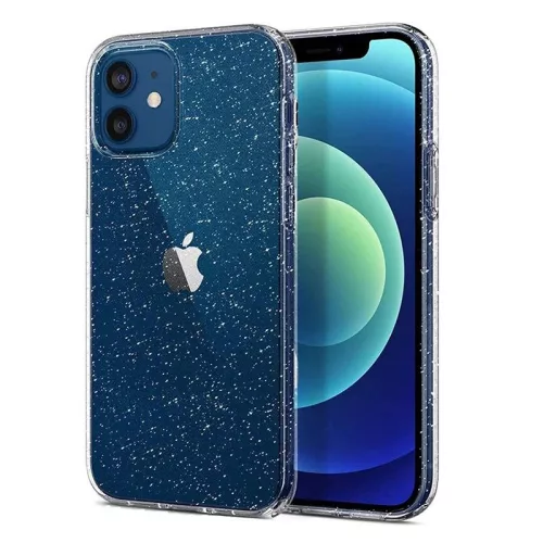 iPhone 11  (6,1") szilikon tok, hátlap tok, TPU tok, átlátszó, ezüst csillámos, Crystal Glitter
