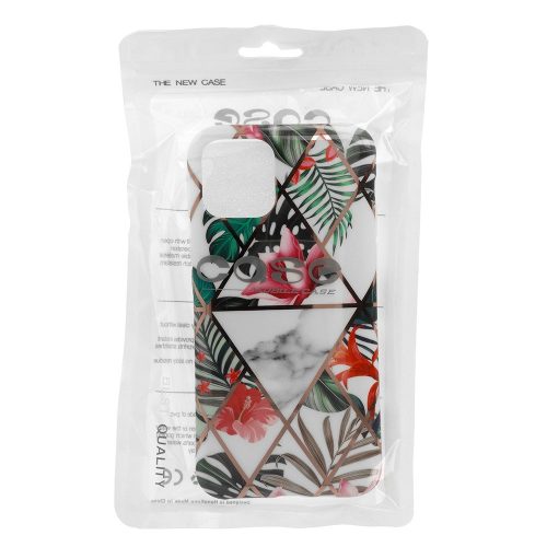 iPhone 12 / 12 Pro (6,1") szilikon tok, hátlap tok, TPU tok, Cosmo Marble Design 6