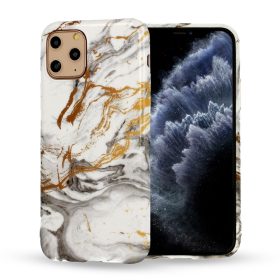   iPhone 12 Mini (5,4") szilikon tok, hátlap tok, TPU tok, márvány mintás, Marble Silicone Design 2