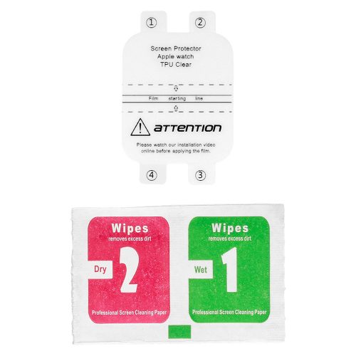 Apple Watch hydrogel képernyővédő fólia, TPU, 41mm