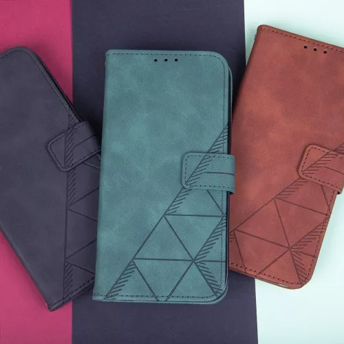 iPhone 14 Plus (6,7") telefon tok, könyvtok, oldalra nyíló tok, mágnesesen záródó, fekete, Smart Trendy Porto
