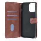 iPhone 14 Plus (6.7") telefon tok, könyvtok, oldalra nyíló tok, mágnesesen záródó, barna, Smart Trendy Porto