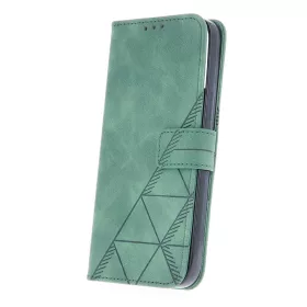   Realme C31 telefon tok, könyvtok, oldalra nyíló tok, mágnesesen záródó, zöld, Smart Trendy Porto