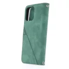 Samsung Galaxy M53 telefon tok, könyvtok, oldalra nyíló tok, mágnesesen záródó, zöld, SM-M536, Smart Trendy Porto